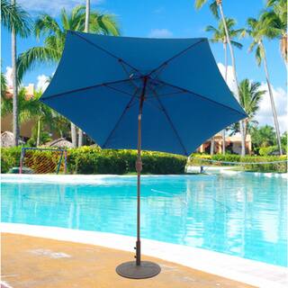 Shop Black Friday Deals On Tropishade 9 Ft Aluminum Bronze Patio Umbrella With Blue Cover Overstock 9603487