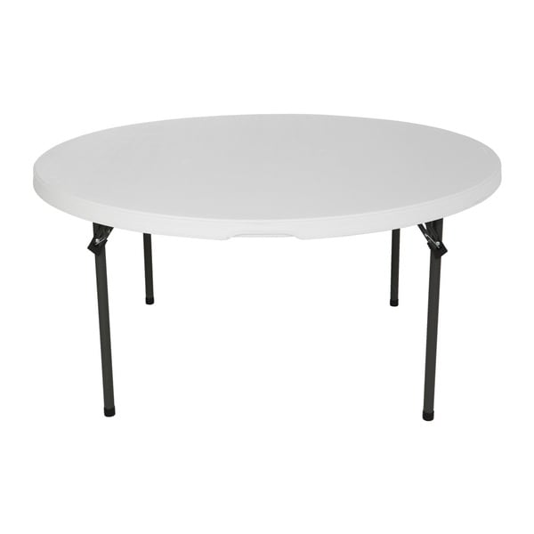 Lifetime 60-Inch White Granite Round Commercial Stacking Folding Table