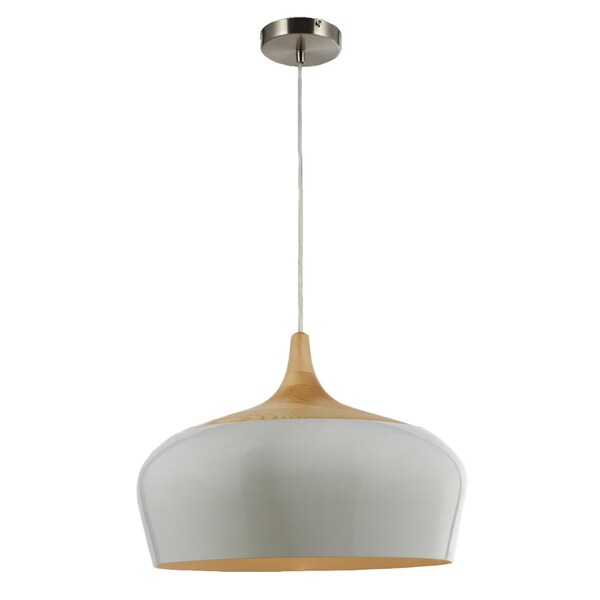 Legion Furniture Pendants 18inch White Wood Ceiling Lamp Overstock