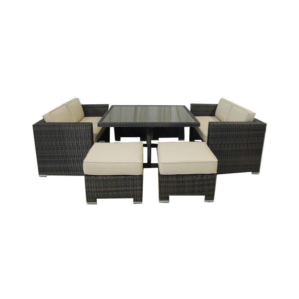 Monte Carlo 7 Piece Love Seat Dining Set