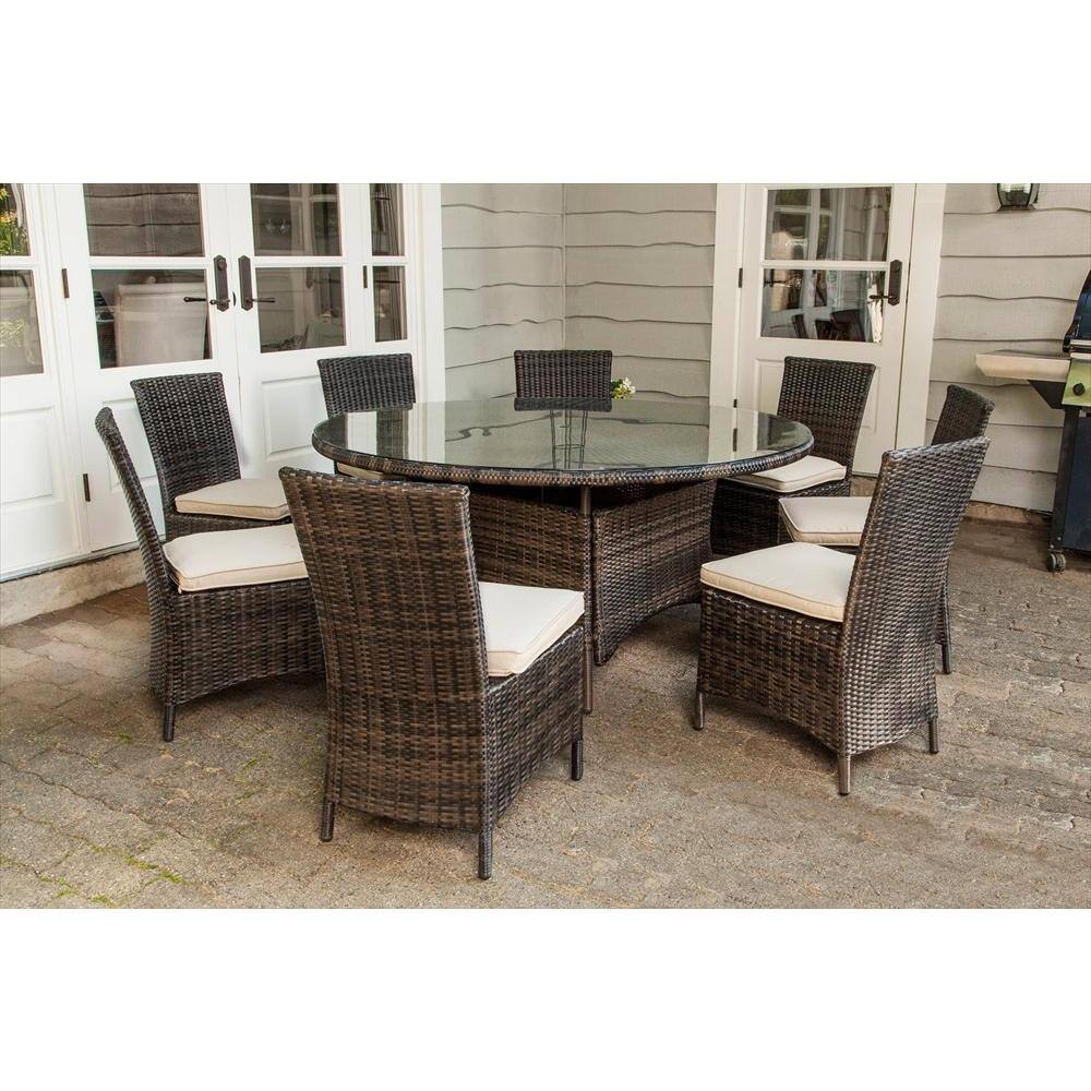 Monte Carlo 9 Piece Round Dining Set