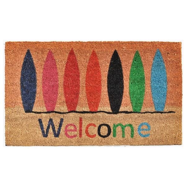 Surfboard Coir with Vinyl Backing Doormat (1'5 X 2'5) Free Shipping On Orders Over 45