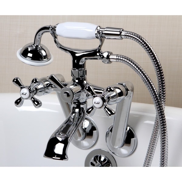 Shop Tub Wall Mount Chrome Clawfoot Tub Faucet Free Shipping Today 9604035 