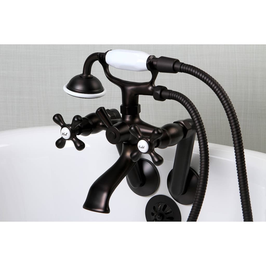 Kingston Brass Tub Wall Mount Oil Rubbed Bronze Clawfoot Tub Faucet