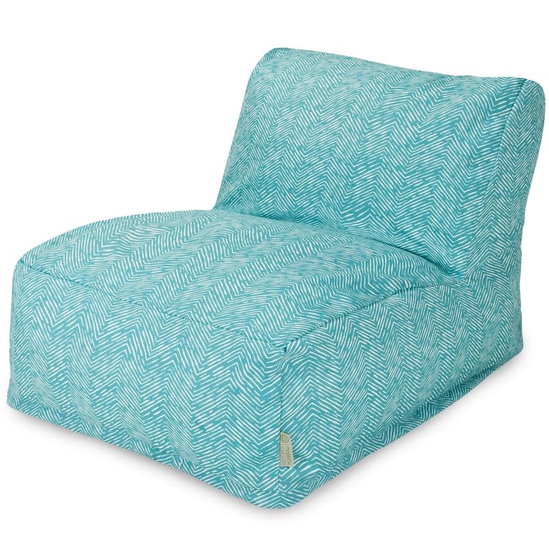 Majestic Home Goods Indoor Outdoor SouthWest Bean Bag Chair Lounger 36 in L x 27 in W x 24 in H - Teal