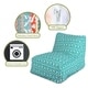preview thumbnail 12 of 10, Majestic Home Goods Indoor Outdoor Aruba Bean Bag Chair Lounger 36 in L x 27 in W x 24 in H
