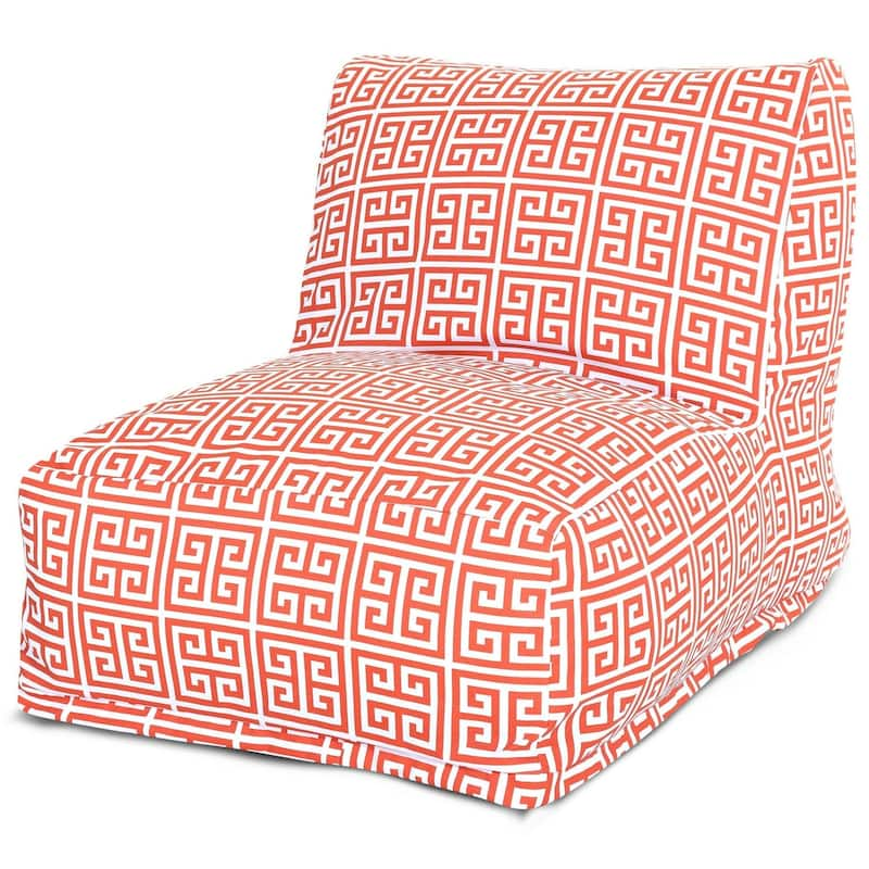 Majestic Home Goods Indoor Outdoor Towers Bean Bag Chair Lounger 36 in L x 27 in W x 24 in H - Orange