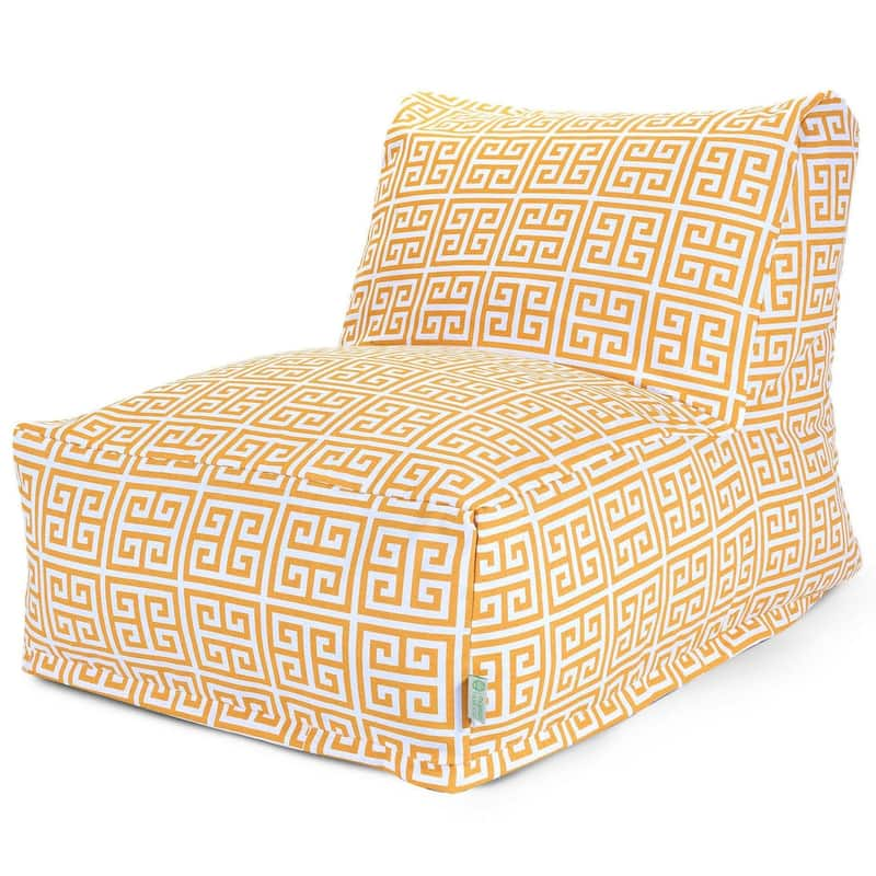 Majestic Home Goods Indoor Outdoor Towers Bean Bag Chair Lounger 36 in L x 27 in W x 24 in H - Citrus