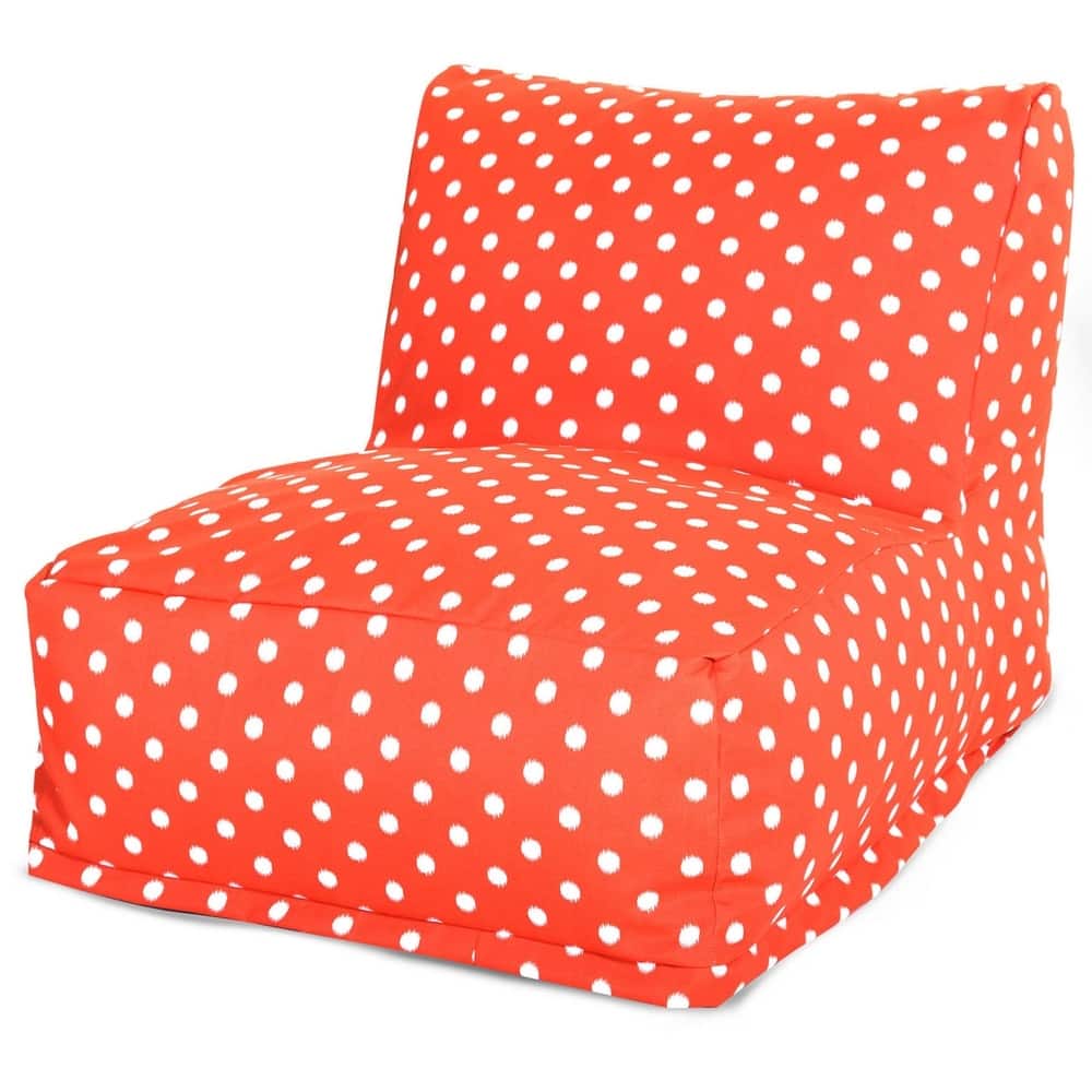 Majestic Home Goods Indoor Outdoor Ikat Dot Bean Bag Chair Lounger 36 in L x 27 in W x 24 in H