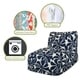 preview thumbnail 10 of 12, Majestic Home Goods Indoor Outdoor Plantation Bean Bag Chair Lounger 36 in L x 27 in W x 24 in H