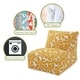 preview thumbnail 14 of 12, Majestic Home Goods Indoor Outdoor Plantation Bean Bag Chair Lounger 36 in L x 27 in W x 24 in H
