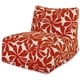preview thumbnail 7 of 12, Majestic Home Goods Indoor Outdoor Plantation Bean Bag Chair Lounger 36 in L x 27 in W x 24 in H Red