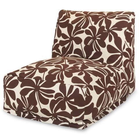 Majestic Home Goods Indoor Outdoor Plantation Bean Bag Chair Lounger 36 in L x 27 in W x 24 in H