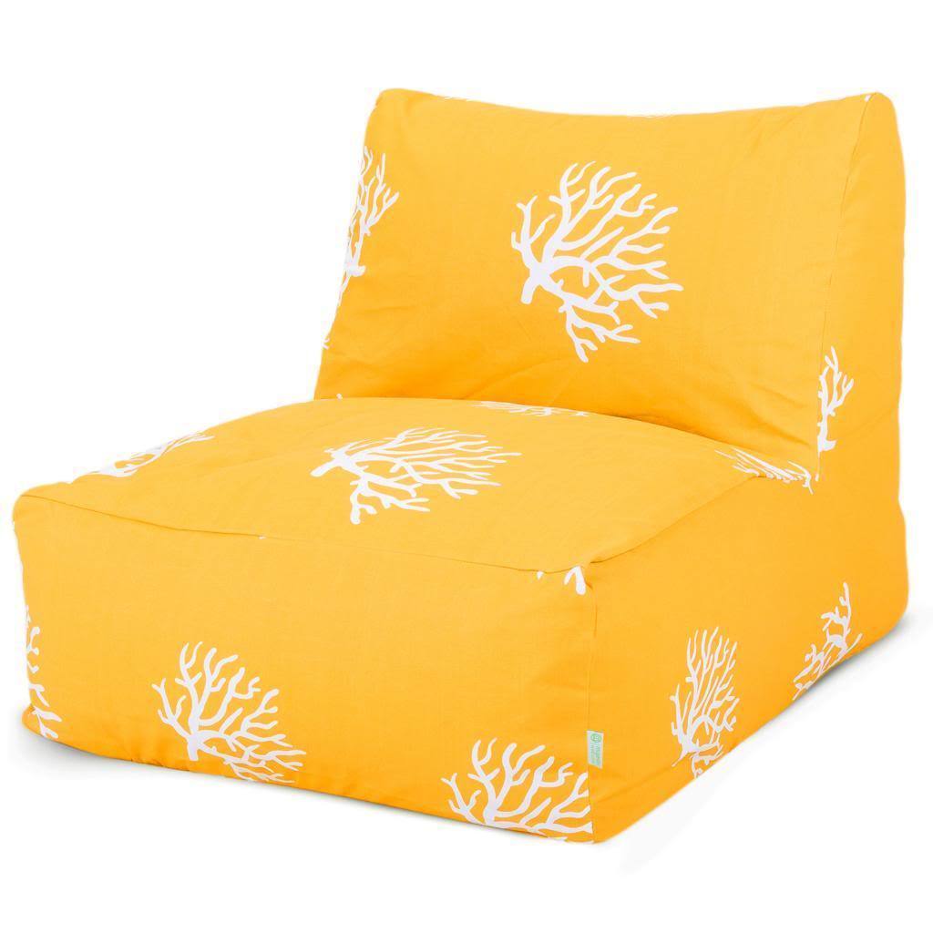 Majestic Home Goods Coral Pattern Bean Bag Lounger Chair