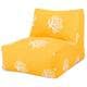 preview thumbnail 1 of 0, Majestic Home Goods Coral Pattern Bean Bag Lounger Chair Yellow
