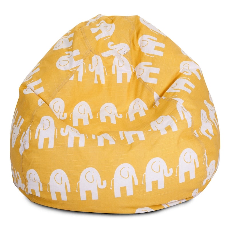 Majestic Home Goods 'Ellie' Classic Bean Bag Chair Small/Large - Small - Yellow