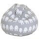 preview thumbnail 2 of 13, Majestic Home Goods 'Ellie' Classic Bean Bag Chair Small/Large Large - Gray