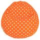 preview thumbnail 2 of 17, Majestic Home Goods Polka Doot Classic Bean Bag Chair Small/Large Small - Tangerine