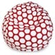 preview thumbnail 9 of 21, Majestic Home Goods Large Polka Dot Classic Bean Bag Chair Small/Large Large - Red Hot