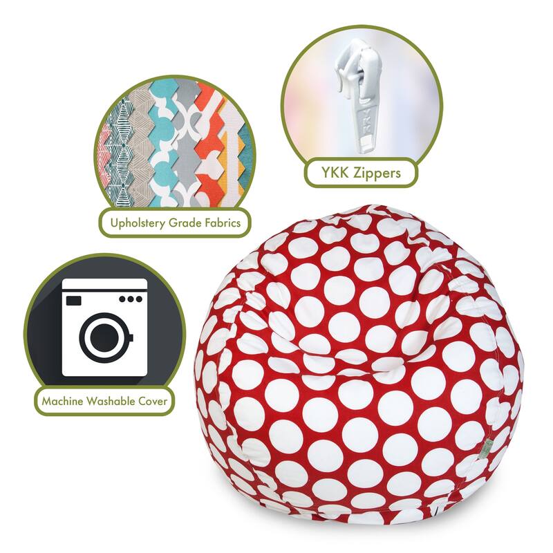 Majestic Home Goods Large Polka Dot Classic Bean Bag Chair Small/Large