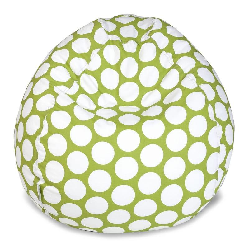 Majestic Home Goods Large Polka Dot Classic Bean Bag Chair Small/Large - Small - Hot Green