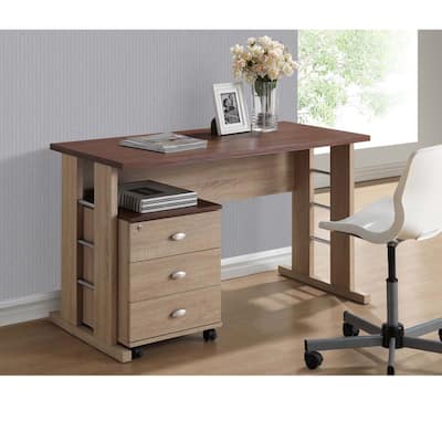 Porch & Den McCully Classic Oak Finished Modern Writing Desk