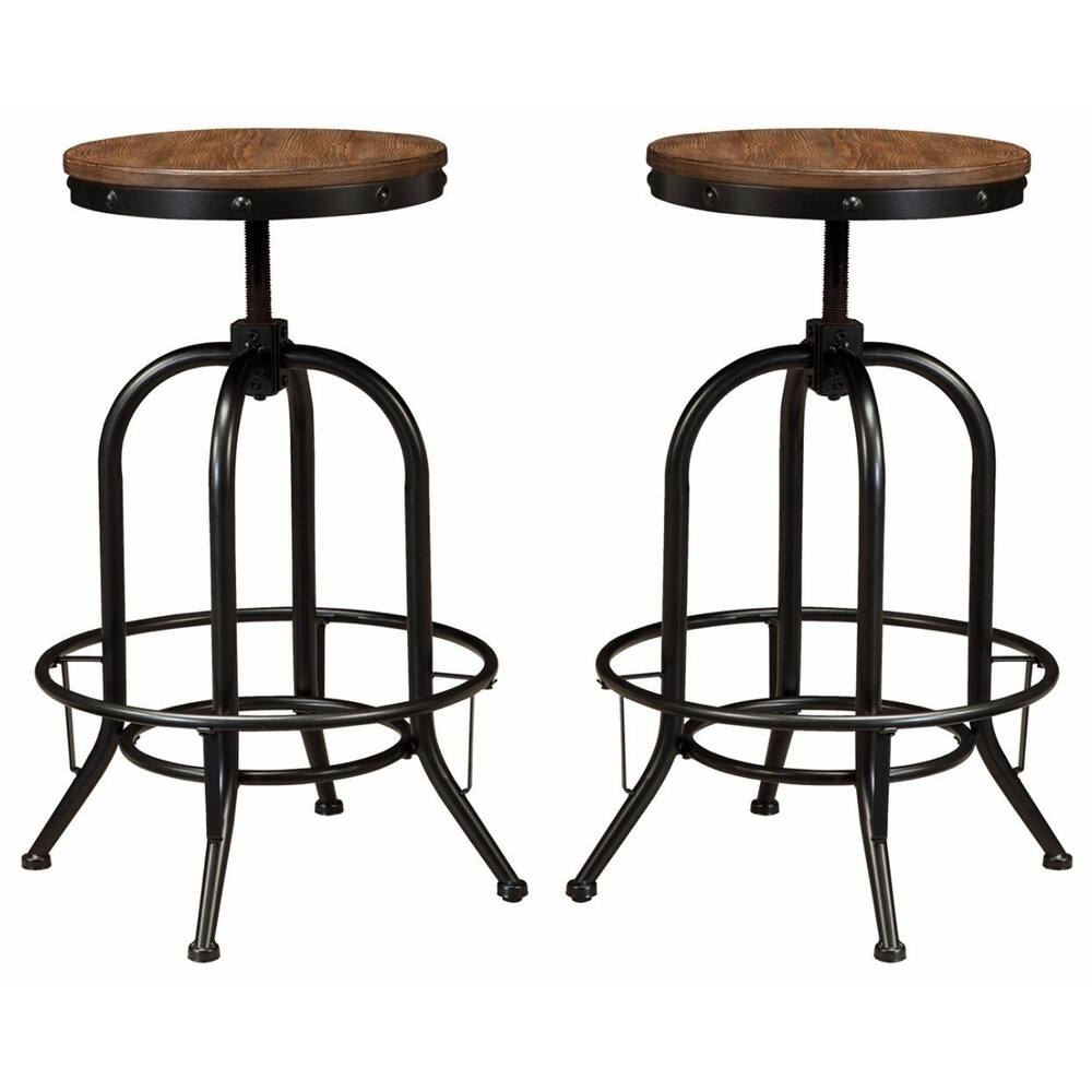 Signature Design by Ashley Pinnadel Light Brown Tall Swivel Barstool (Set of 2)