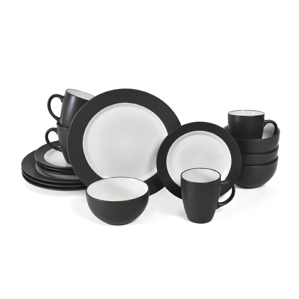 Pfaltzgraff Harmony Charcoal 16pc Dinnerware Set (Service for 4)