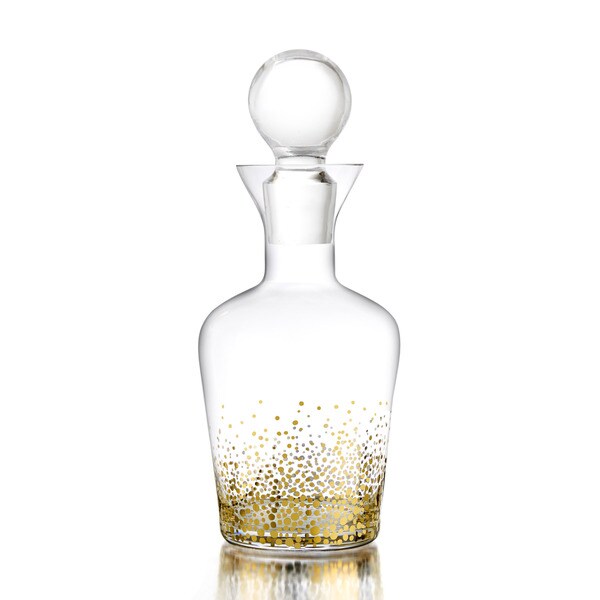 Fitz & Floyd Gold Luster Glass Decanter