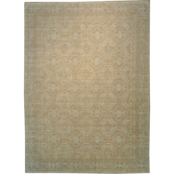 Khotan Design Peshawar Wool Oversize Hand Knotted Area Rug 13 X 18 Khotan Design Peshawar Wool Oversize Hand Knotted Area Rug 13 X27