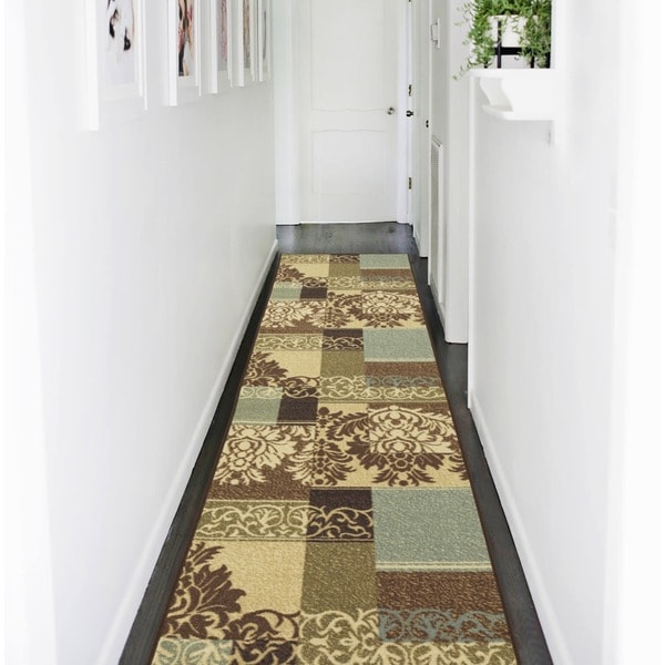 Ottomanson Ottohome Collection Damask Design Non-Slip Area Rug - 1'8" x 4'11"
