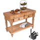 John Boos Cucina Rustica 48 x 24 Kitchen Work Table CUCR05-SHF ...