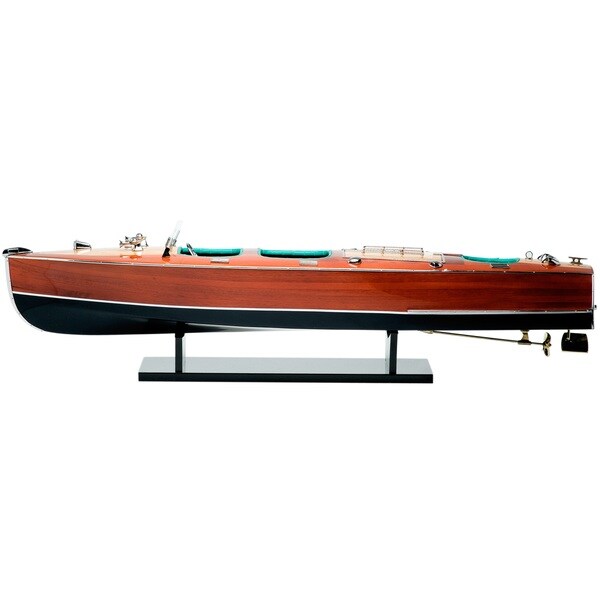 Red Vanilla Chris Craft Triple Speed Boat 32.25 inch Replica Model
