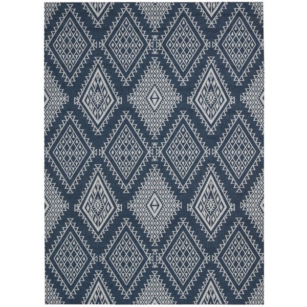 Rug Squared Milford Blue Rug - 2'6" x 4'