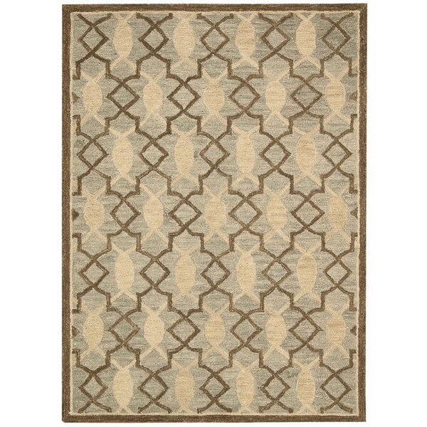 Rug Squared Seaside Light Green Rug (5' x 7'6) - 5' x 7'6"