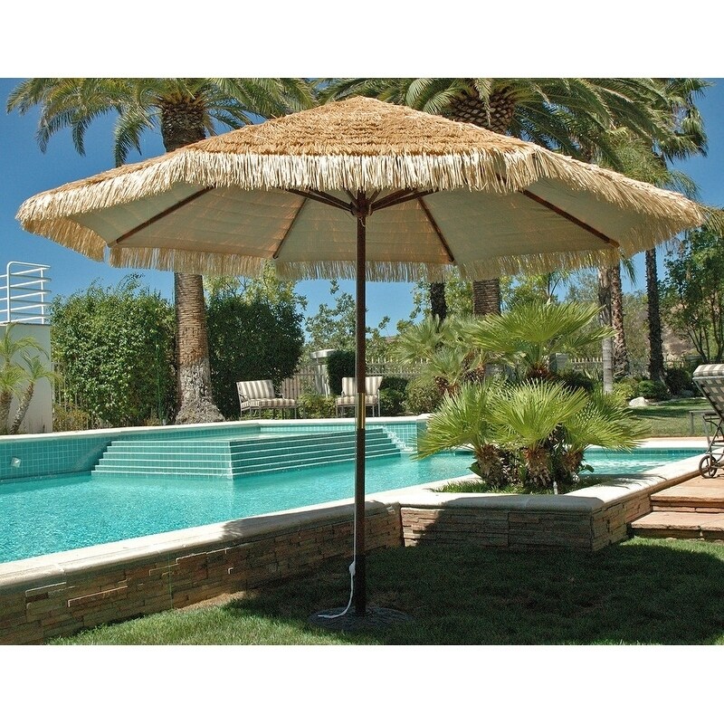 Shop Black Friday Deals On Tropishade 11 Foot Light Wood Patio Umbrella On Sale Overstock 9607679