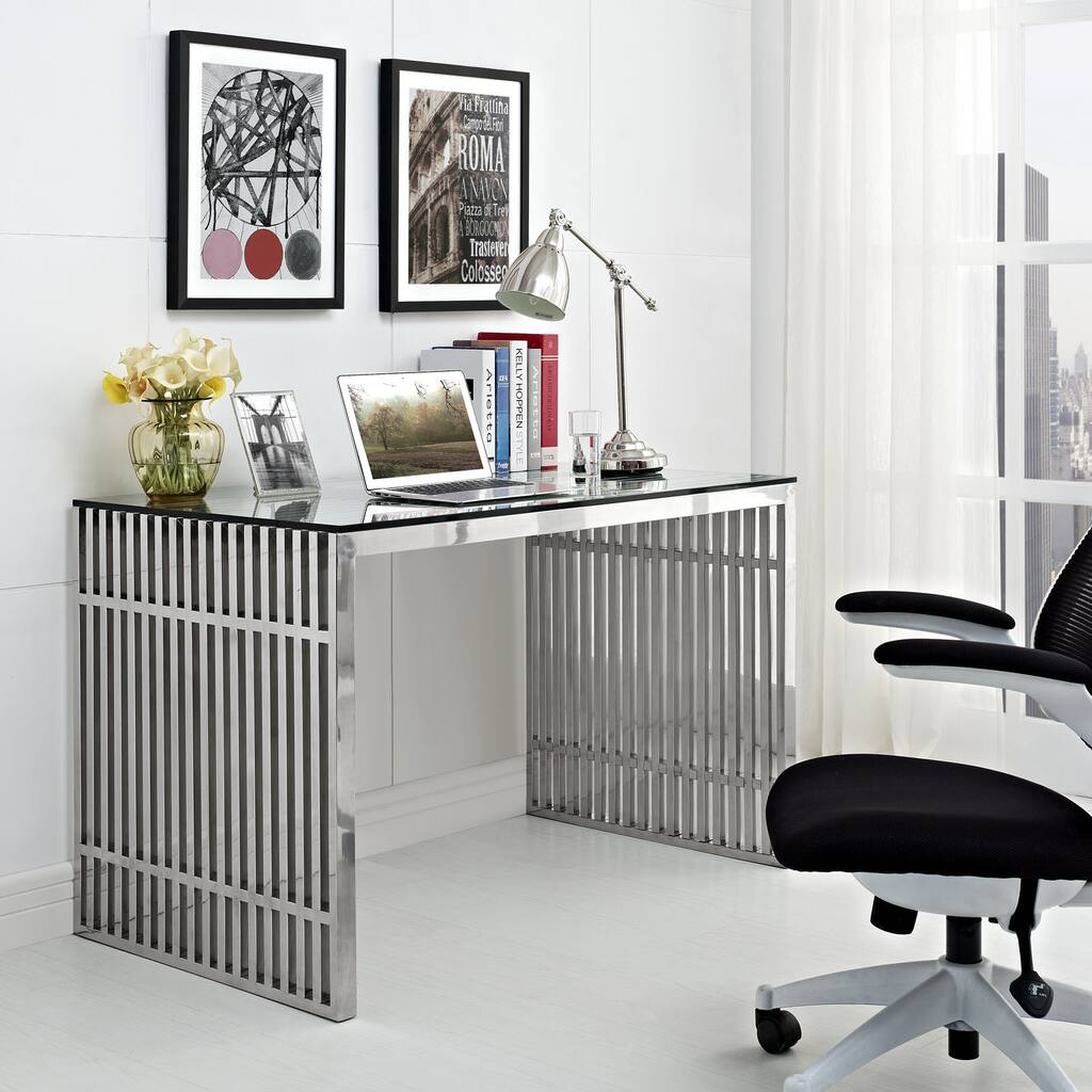 Gridiron Stainless Steel Desk