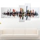 5-piece Colorful USA Cityscape Oil Painting on Canvas - Bed Bath ...