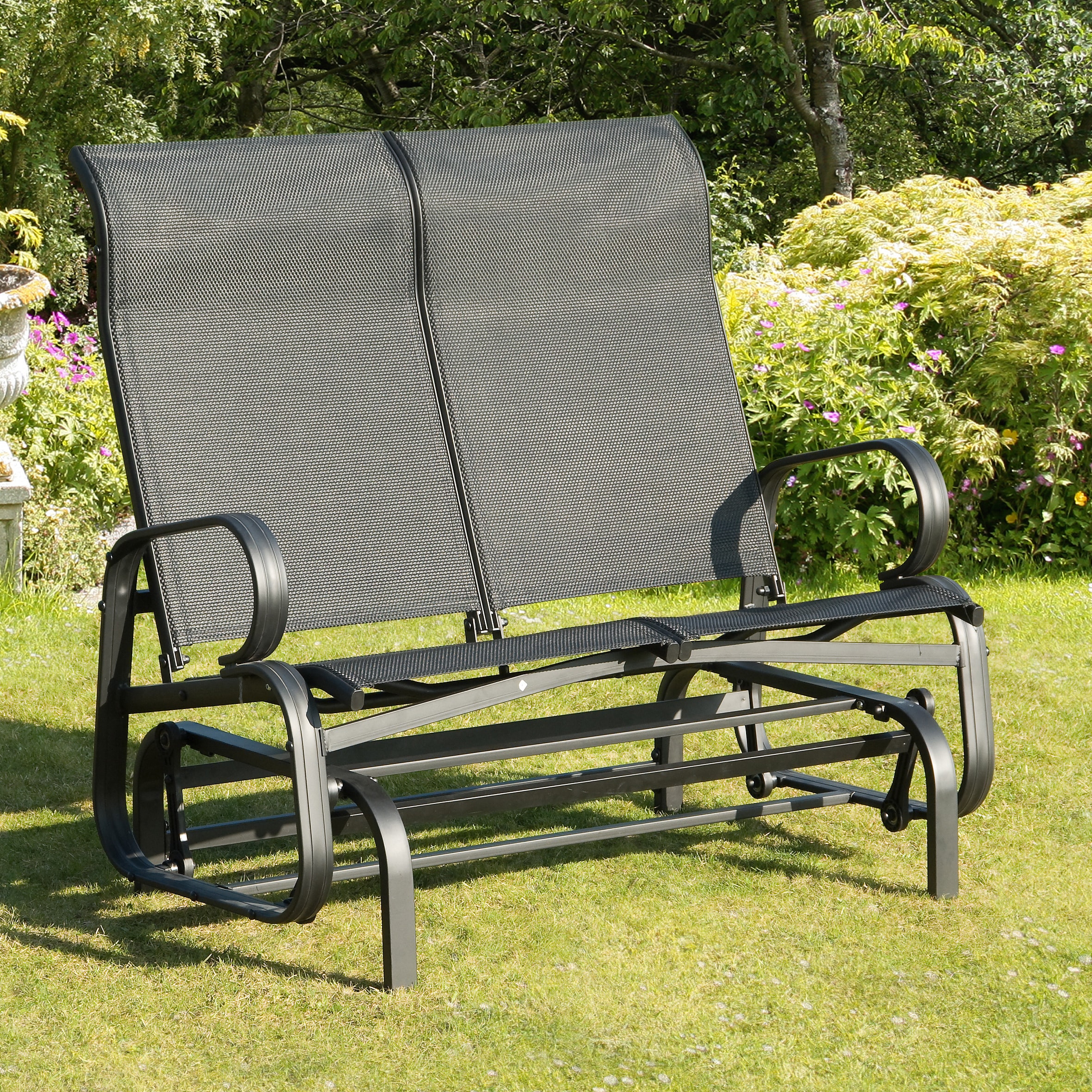 Havana Black Twin Seat Outdoor Glider