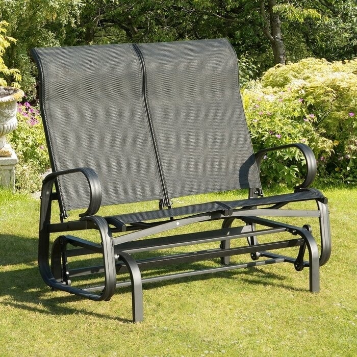 Havana Black Twin Seat Outdoor Glider