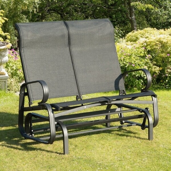 Black outdoor best sale glider chair