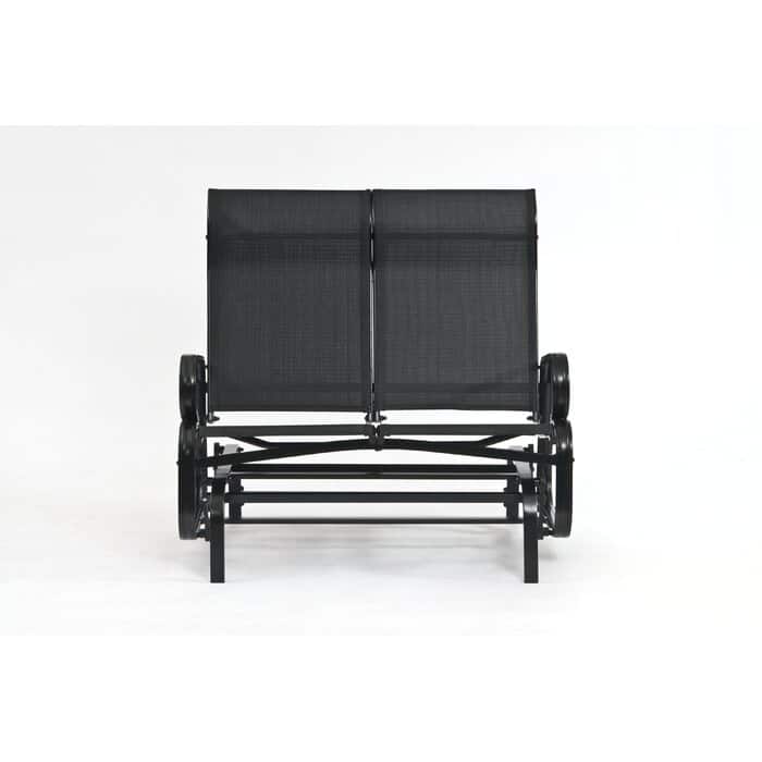 Havana Black Twin Seat Outdoor Glider