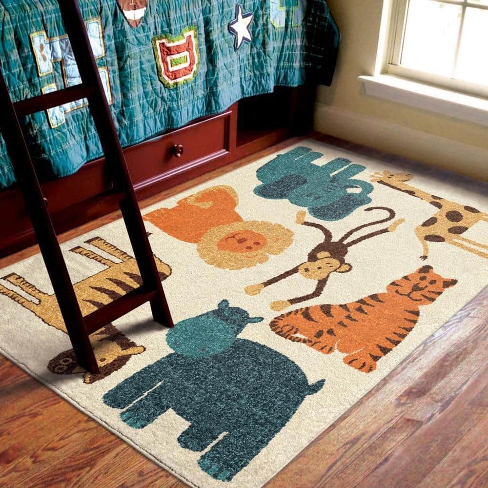 Orian Courtyard Outdoor Multi-color Safari Area Rug