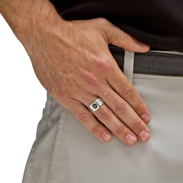 Mens Sapphire Ring Natural Sapphire Ring For Men 3ct plus Sapphire Ring For Men Sapphire Silver Ring Blue Sapphire Mens Ring Gift For Him