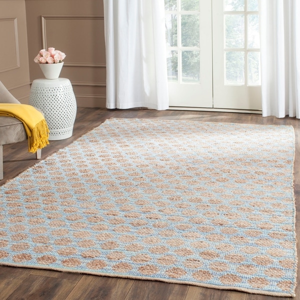 Safavieh Cape Cod Handmade Blue / Natural Jute Natural Fiber Rug - 8' x 10'