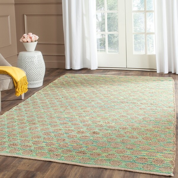 Safavieh Cape Cod Handmade Teal / Natural Jute Natural Fiber Rug - 8' x 10'