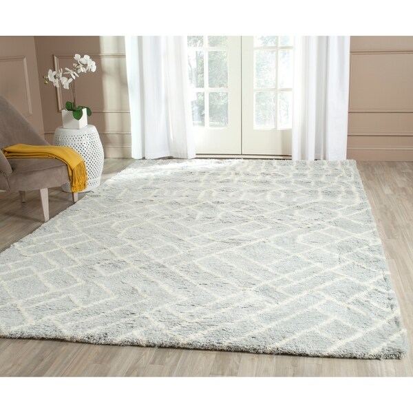 Safavieh Hand-Tufted Casablanca Blue/ Ivory New Zealand Wool Rug - 8' x 10'