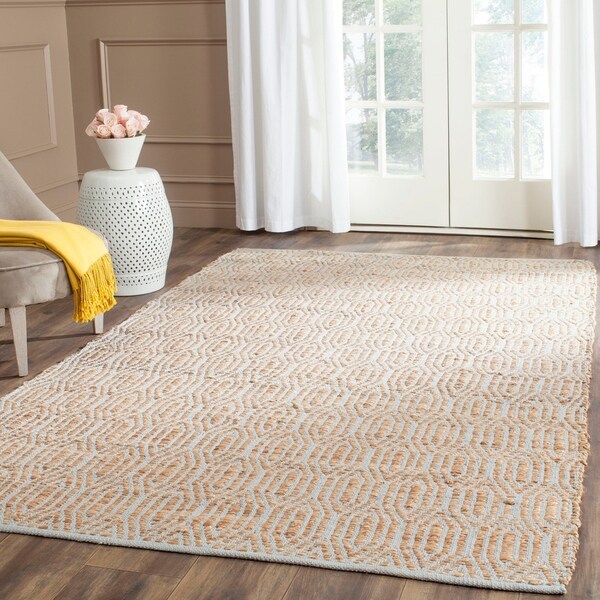 Safavieh Cape Cod Handmade Silver / Natural Jute Natural Fiber Rug - 8' x 10'
