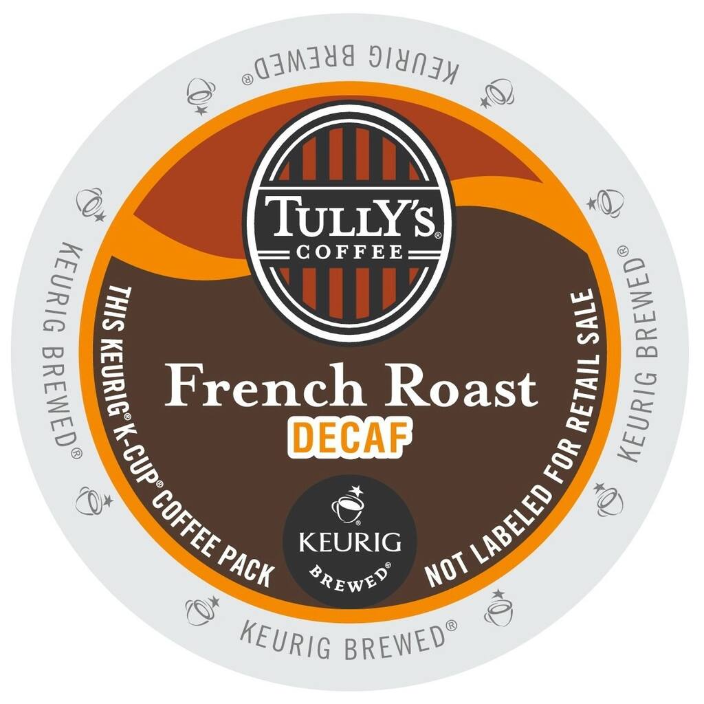Tully's French Roast Decaf Extra Bold, K-Cup Portion Pack for Keurig Brewers