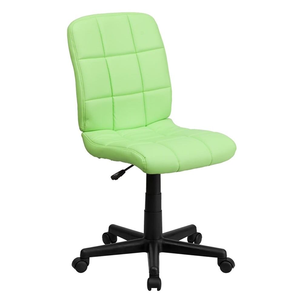 Offex Mid-Back Green Quilted Vinyl Task Chair